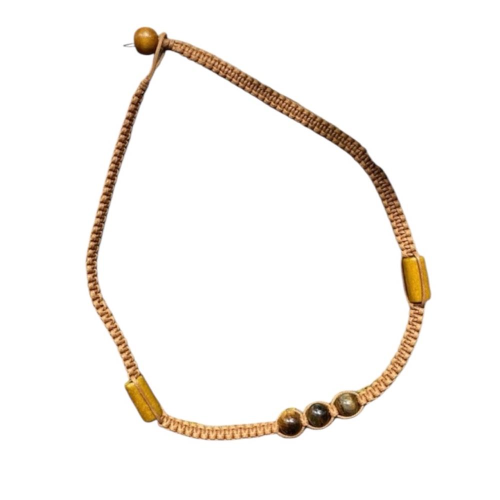 Surfer Boho Tiger’s Eye Rope Necklace